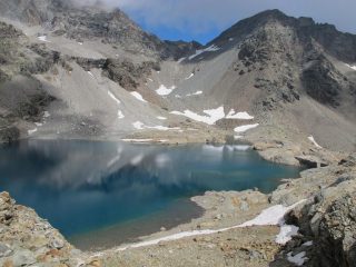Gran Lac, in fondo colle Vofrède e a dx Mont Rous