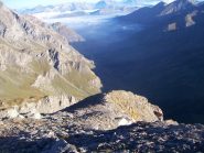 Da cima Appenna: le nebbie si ritirano dalla Val Troncea