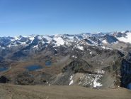 panorama dalla vetta: Colle di Nivolet, la piana Rosset e il Lago