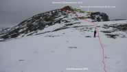 la cima con il tratto finale del percorso da fare vista dal Col d'Aussois (1-11-2013)