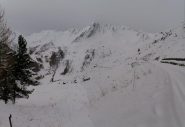 rientro dal versante dell'alpe Merdeux....vento freddo e nevischio...
