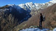 Blin si gode il panorama dall'Alpe Cà del Tèt