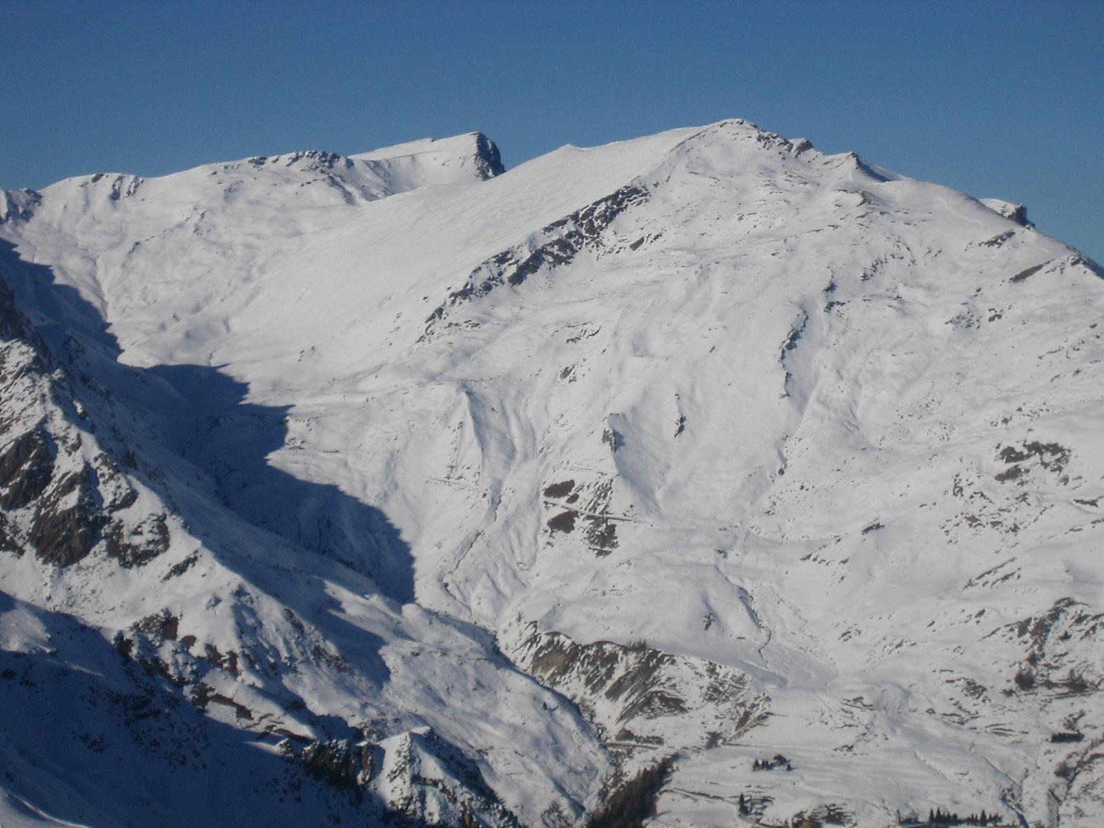 dalla cima verso la Val Grana: Monte Tibert e Punta Tempesta