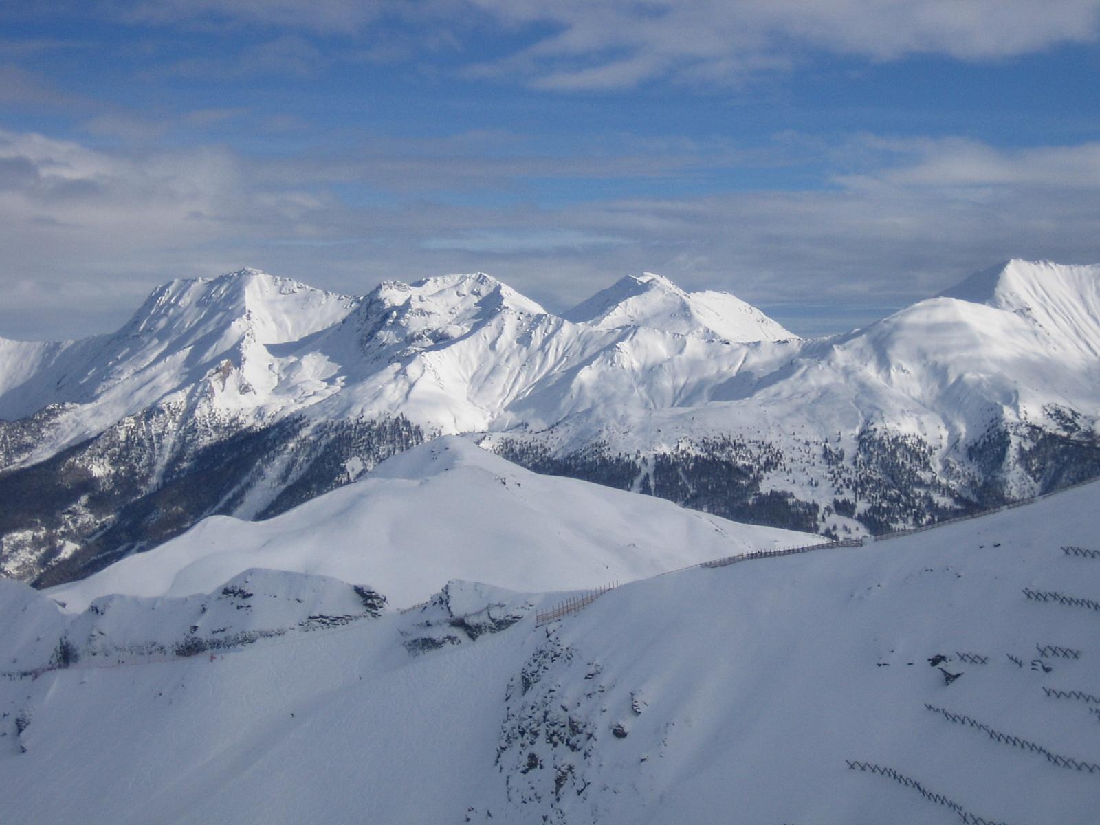 panorama sulle cime della Val Chisone e Val Troncea