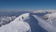 Monte Rosa sullo sfondo visto dalla cima del Mellasc