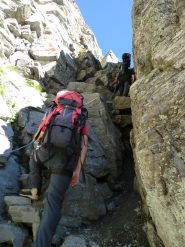 Canale d'accesso alla parte alpinistica