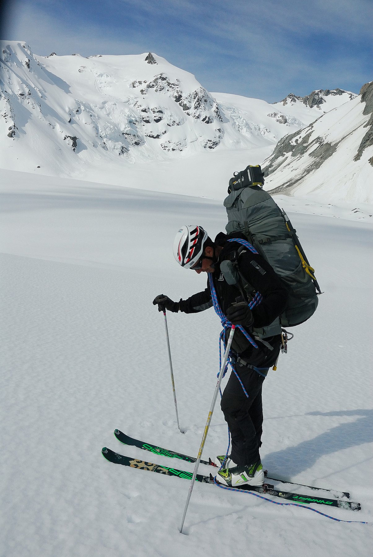 Murchison glaclier, quota 1600 m circa,  si parte per risalire al rifugio
