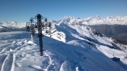 panorama, al centro il Monte Bianco 