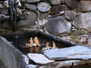 Il presepio nella fontana