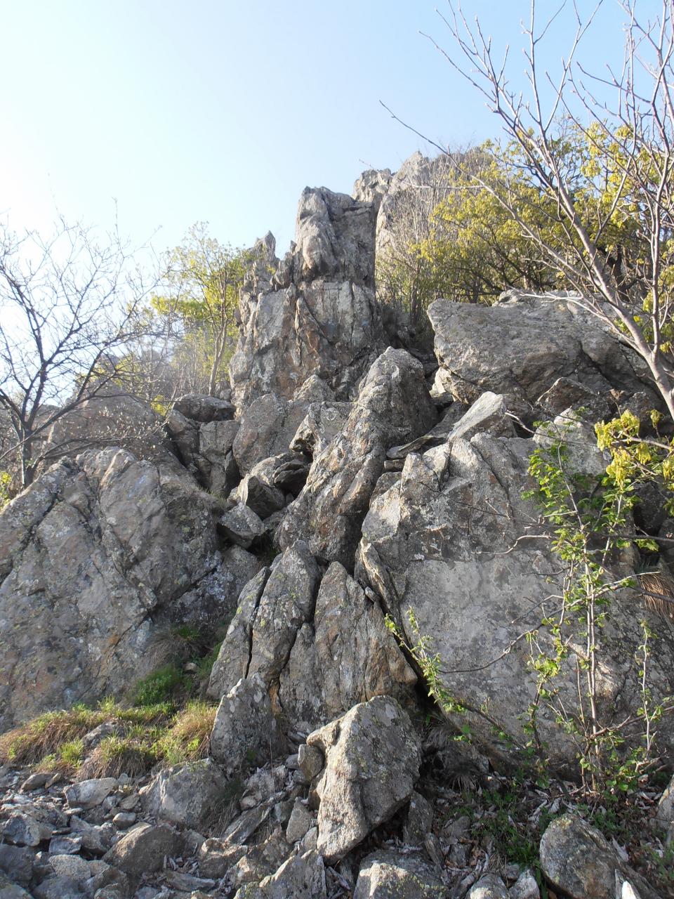 03 - la cresta ad Est della Gervasutti, nei pressi della quale passa il sentiero Vignale e le sue varianti