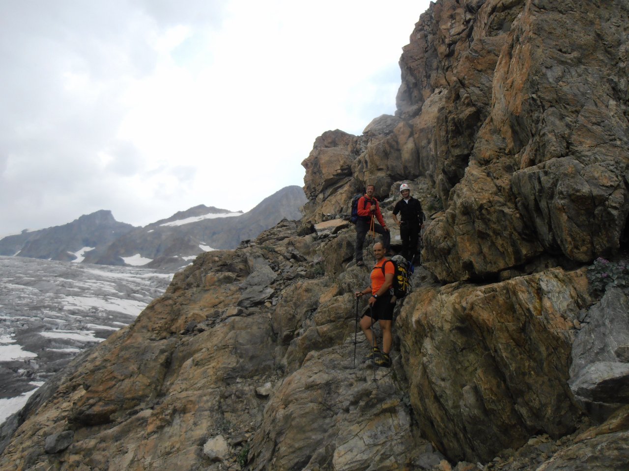 13 - inizio del sentiero per evitare di mettere piede sul Glacier Blanc molto crepacciato