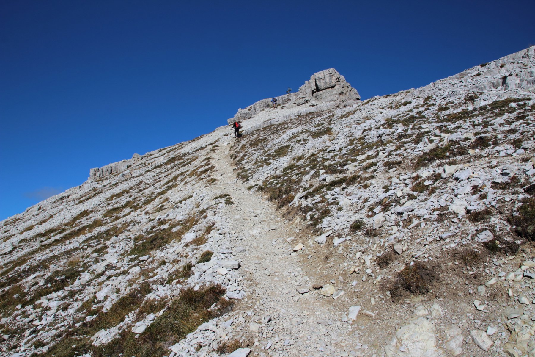 ultimo tratto di percorso prima di raggiungere la cima (20-9-2015)