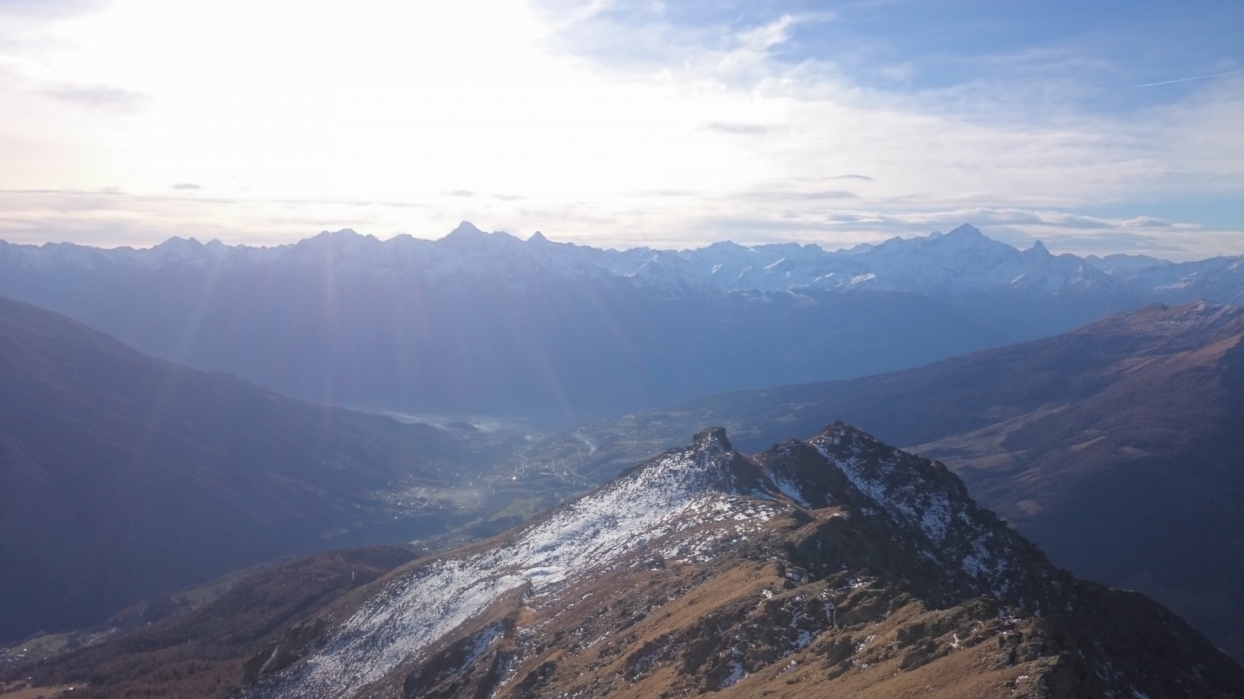 La piana di Aosta vista dalla cima 