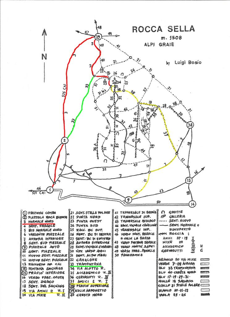 Mappa by Bosio (sentieri Amici 1-2)