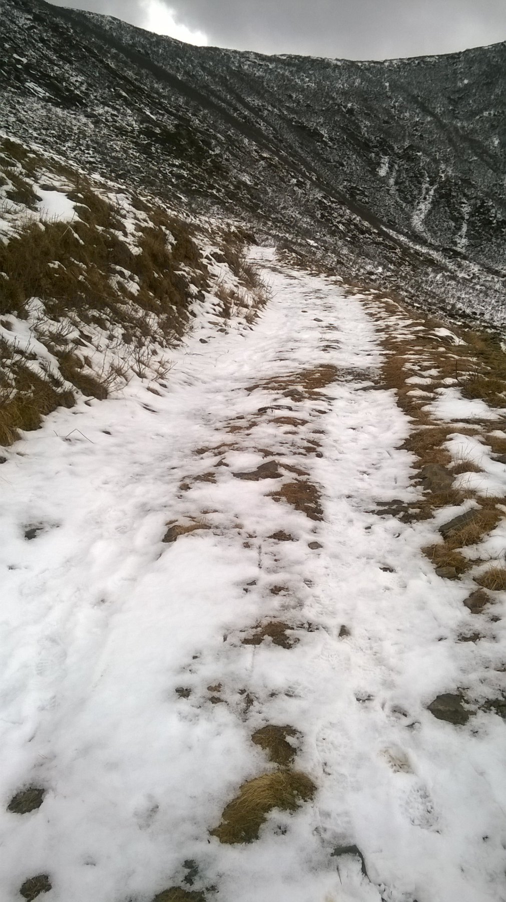 situazione neve sul sentiero