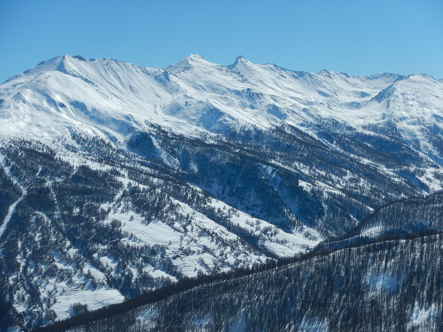 panorama sulle cime della Val Troncea