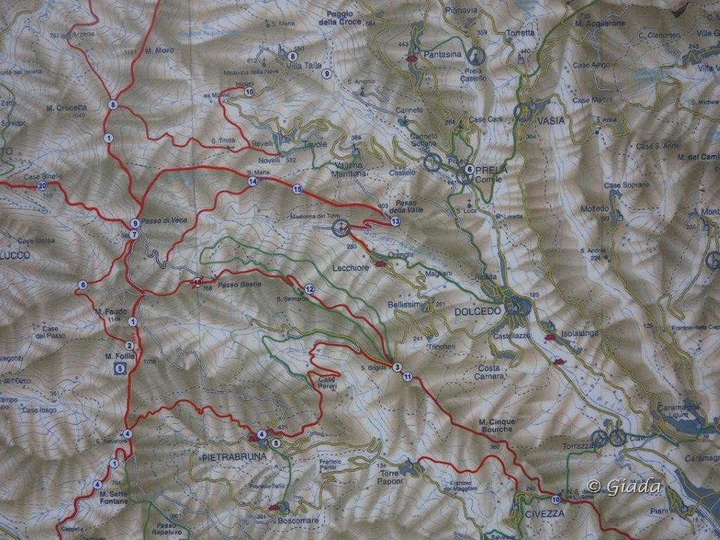 Cartina sui pannelli a Santa Brigida