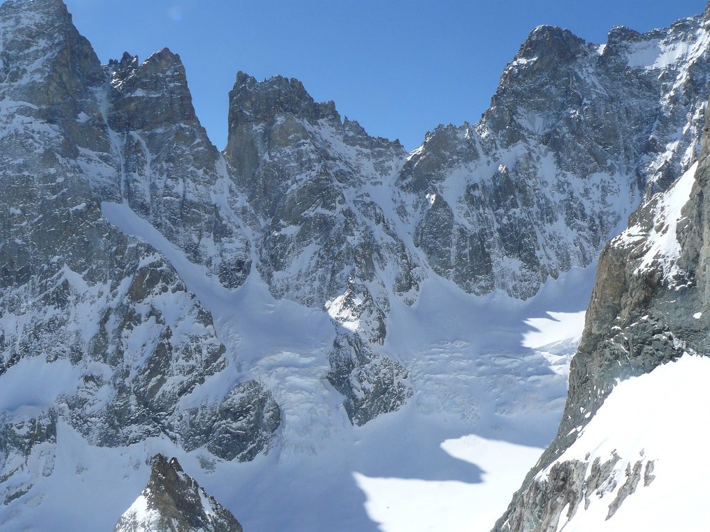 da sx Pic Sans Nom Gran Couloir - Coup de Sabre - Col Glacier Noir