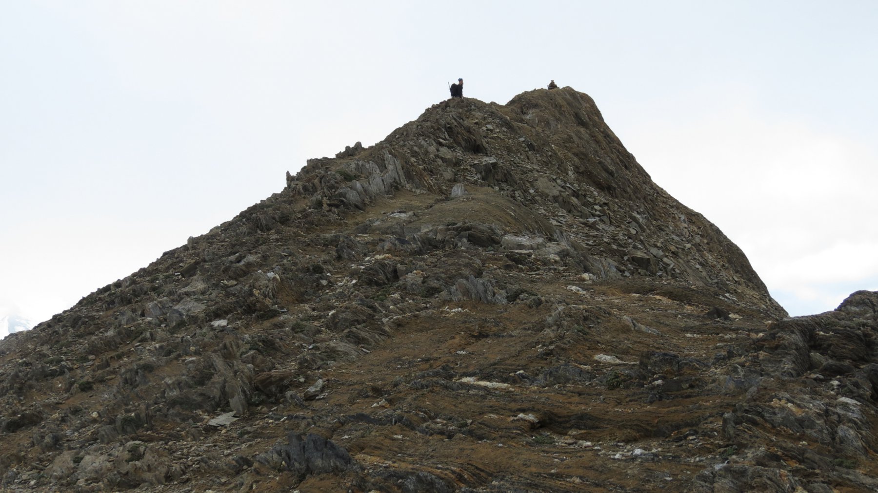la parte finale della cresta in vista della cima