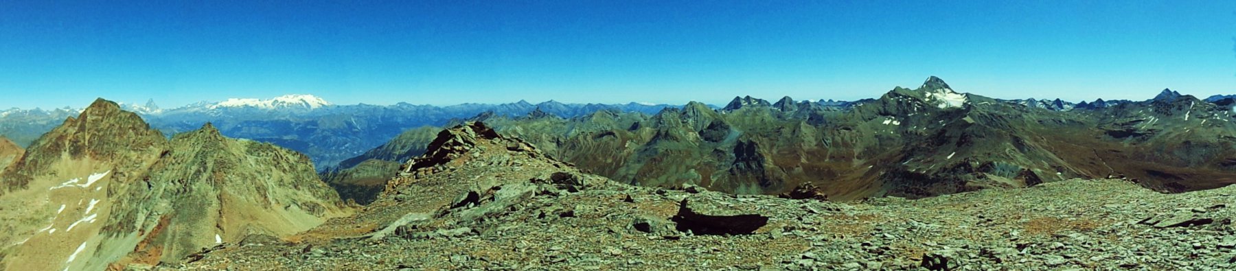Panorama verso Cervino, Monte Rosa, Tersiva