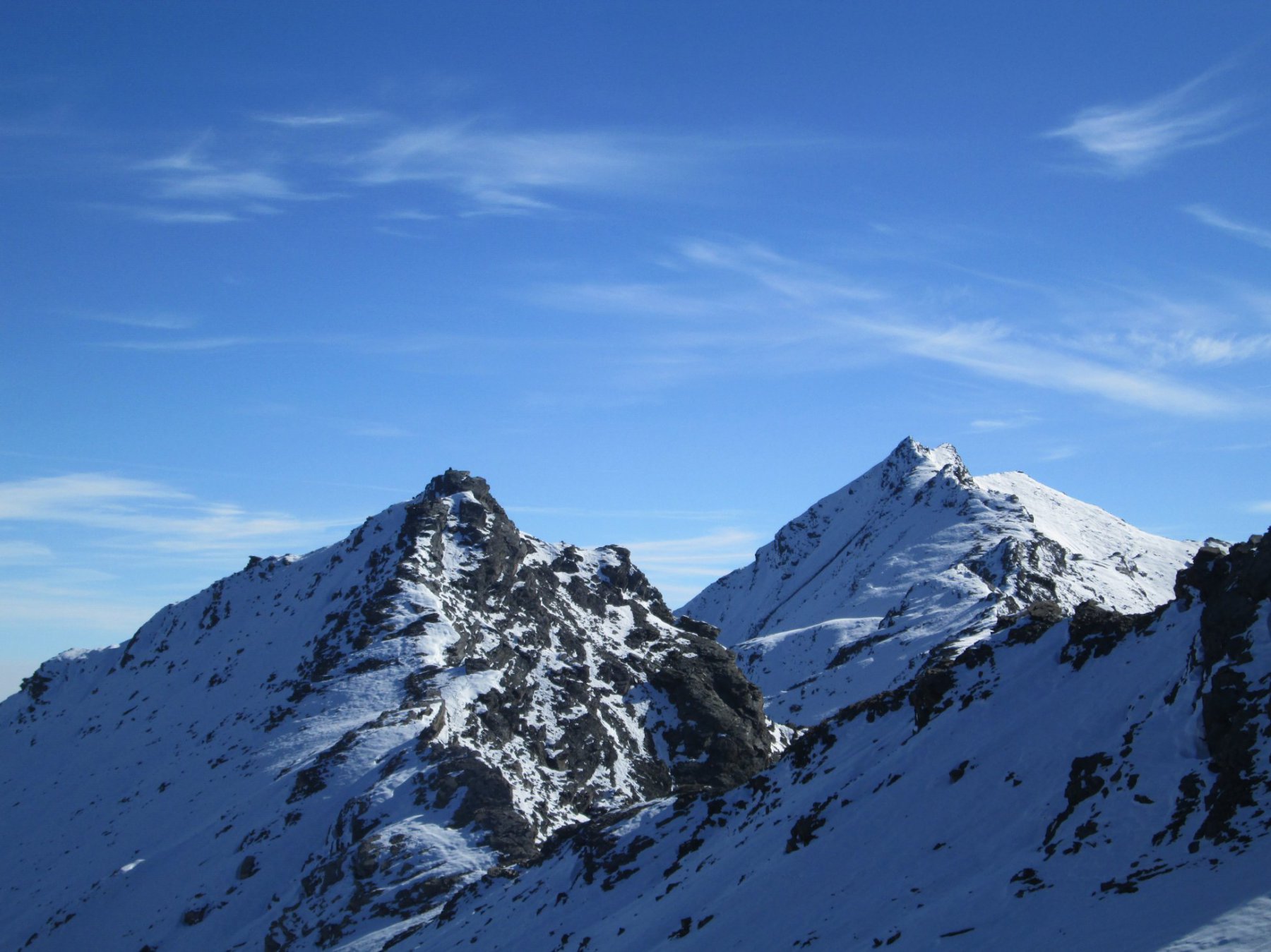 Pic Brusalana (sx) e mont Aiguillette a destra