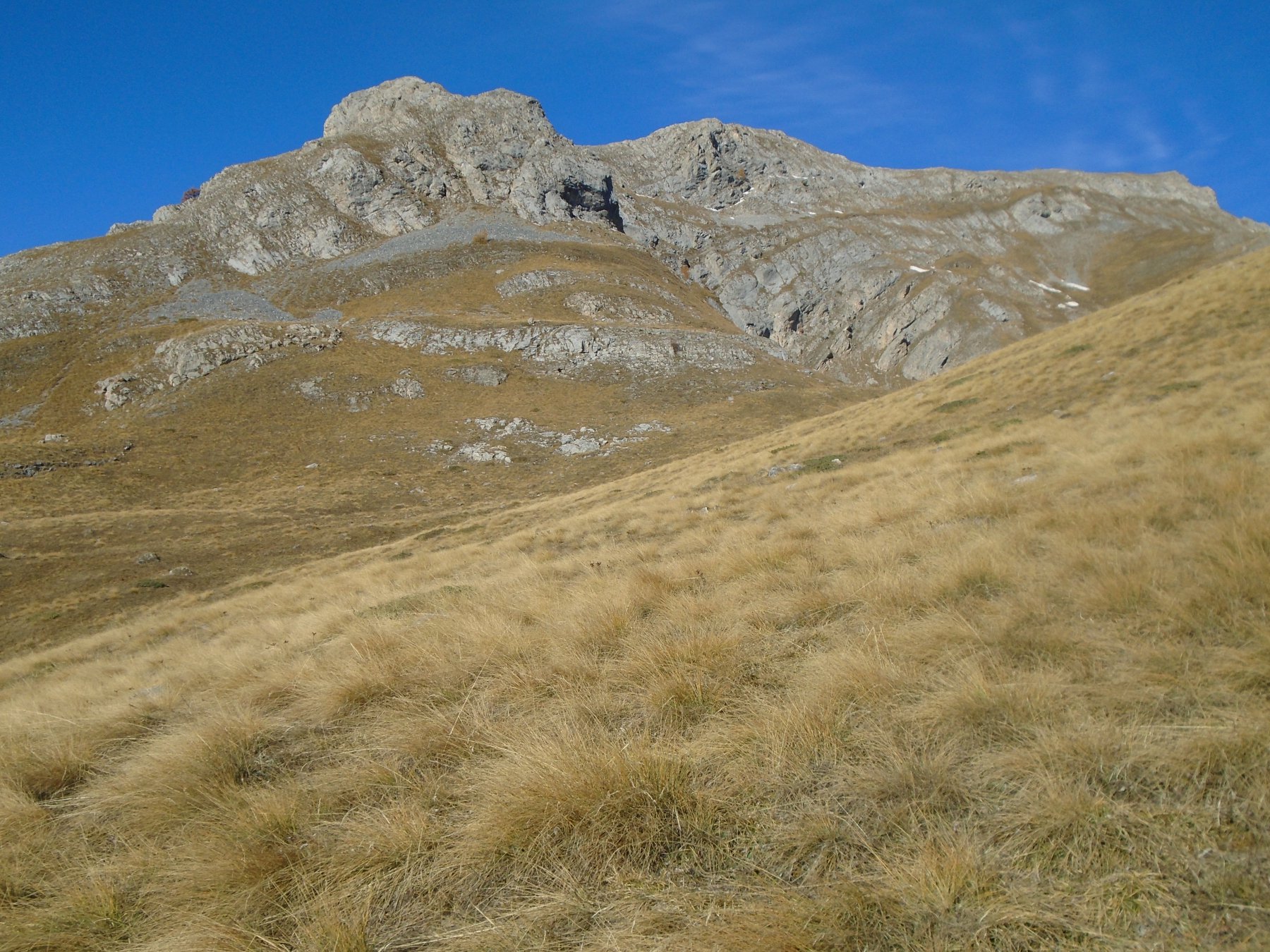Inizio conca superiore,da sx: Rocca Arpet,cresta,Cima Ciarbonet a dx 