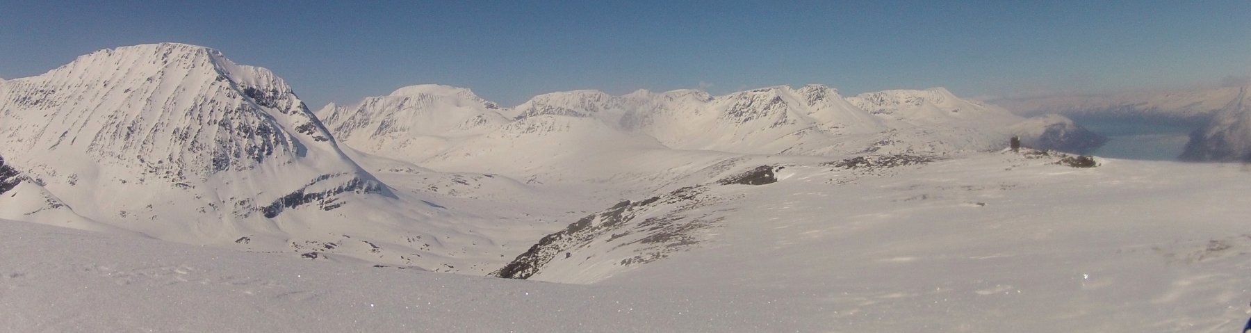 panorama dalla vetta del Bogefjell