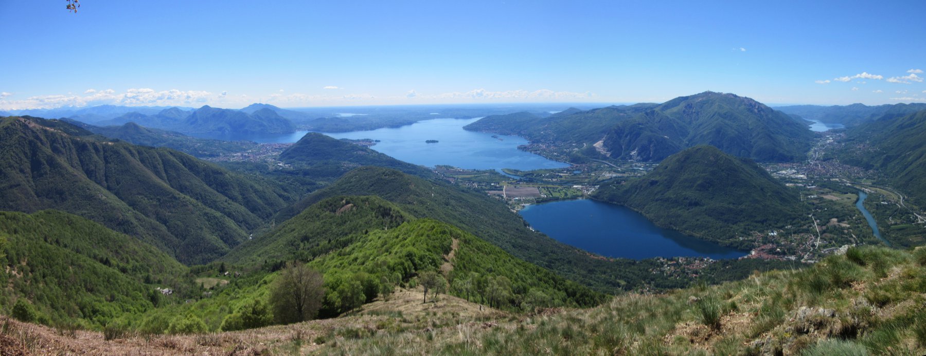 Splendida vista dal Monte Faiè: Lago Maggiore, Mergozzo Orta e Varese