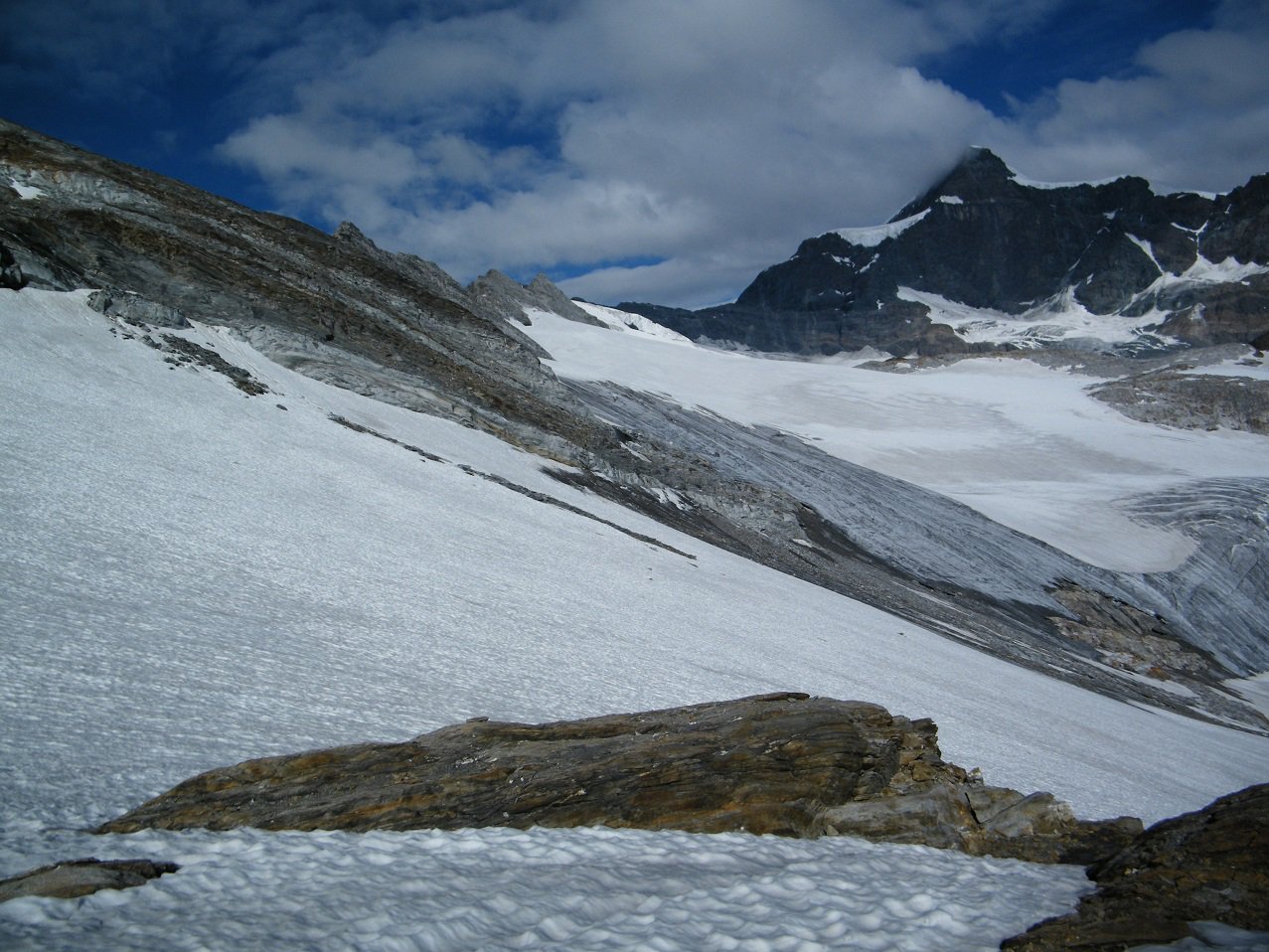 La parte bassa del ghiacciaio.