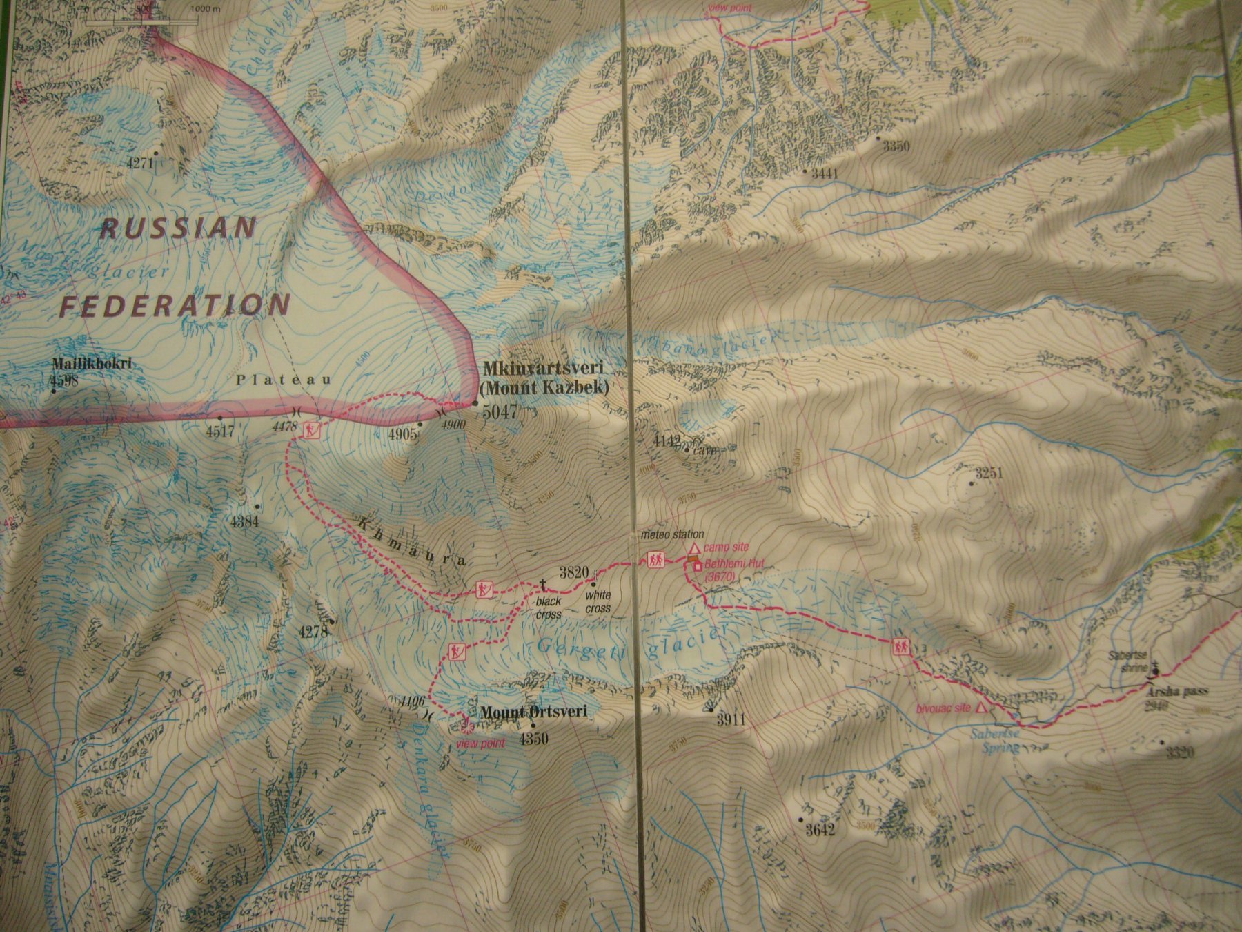 mappa Kazbek