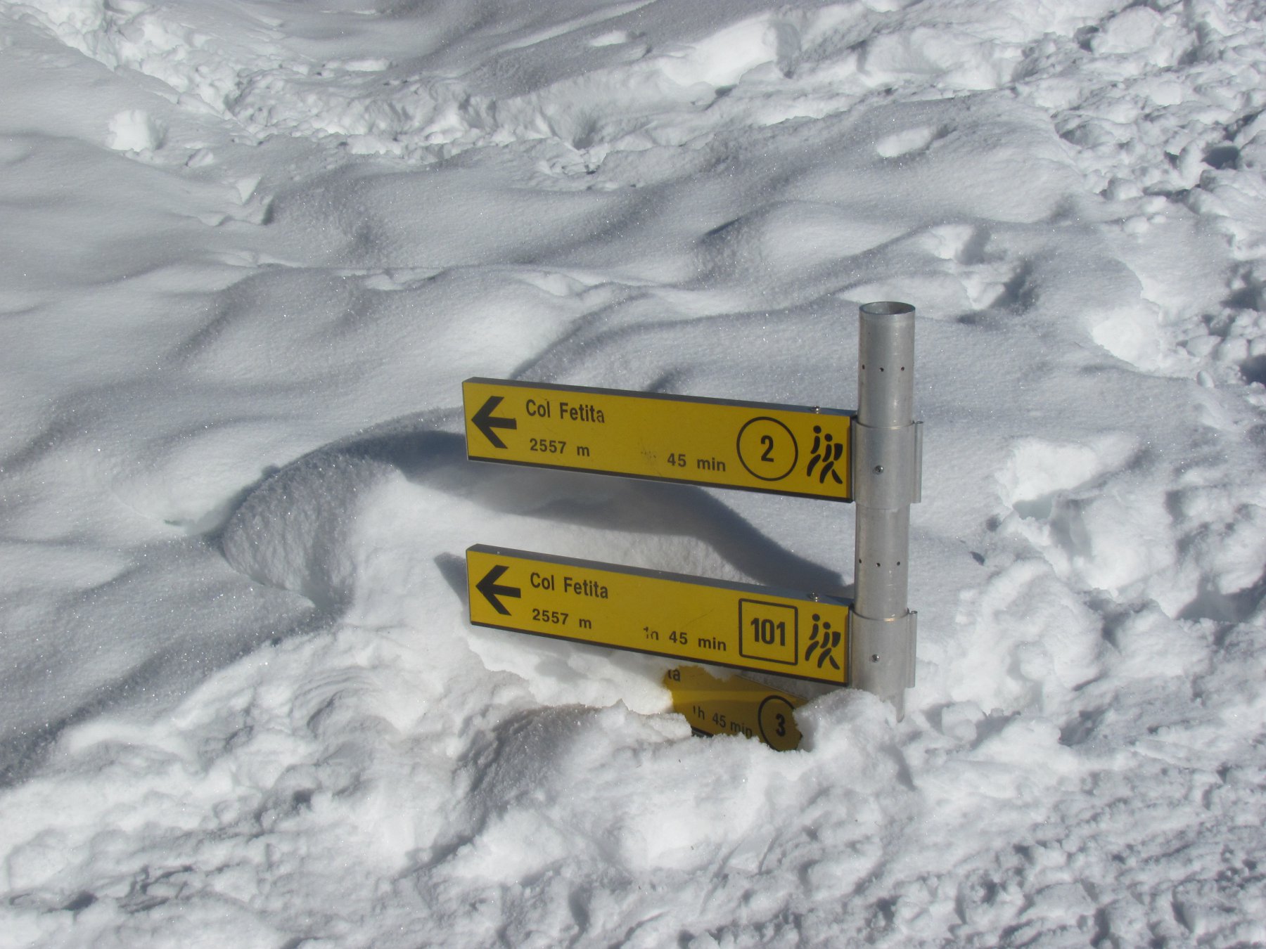 l'altezza della neve al Col de Bard