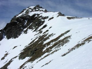 la cresta Est che si segue per raggiungere la cima (24-3-2007)