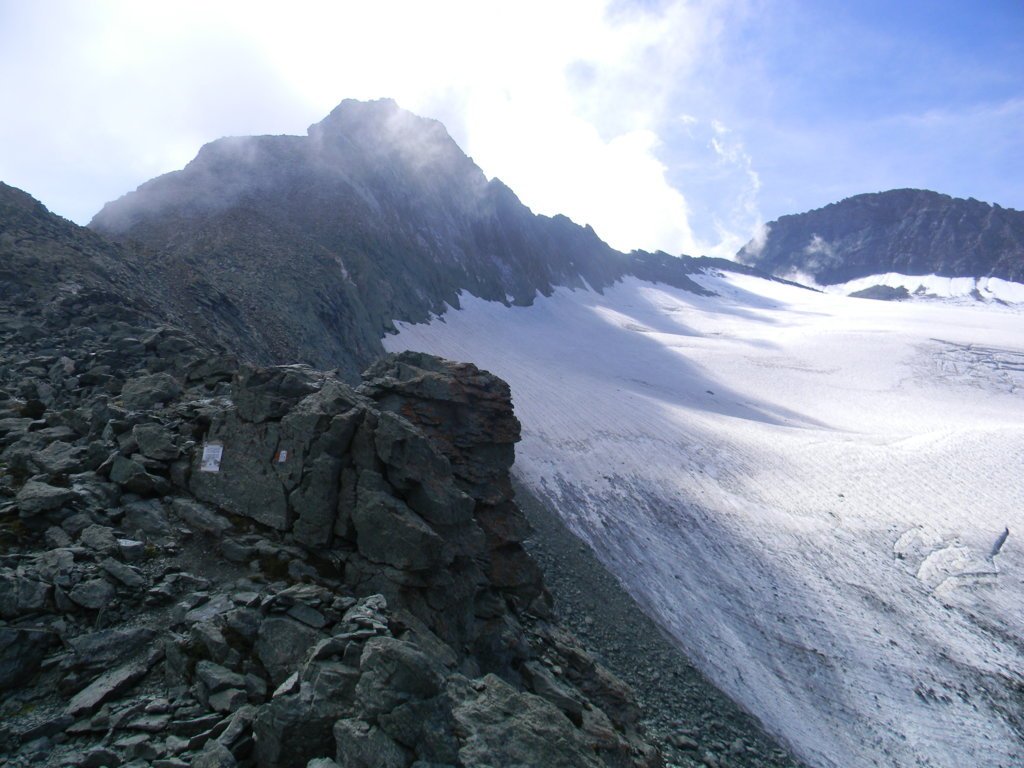 il ghiacciaio d'Arnas dall'omonimo colle