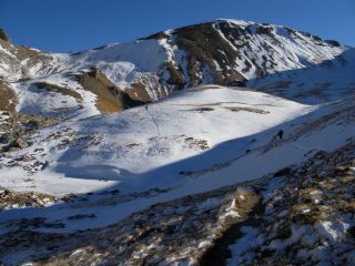 il Monte Viraysse m. 2844 visto dalla quota 2440 m. del Vallon de Viraysse (18-11-2007)