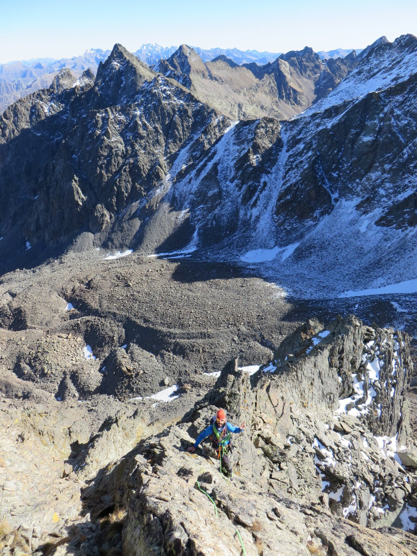 Gli ultimi metri prima della cima di Rocca Brossé