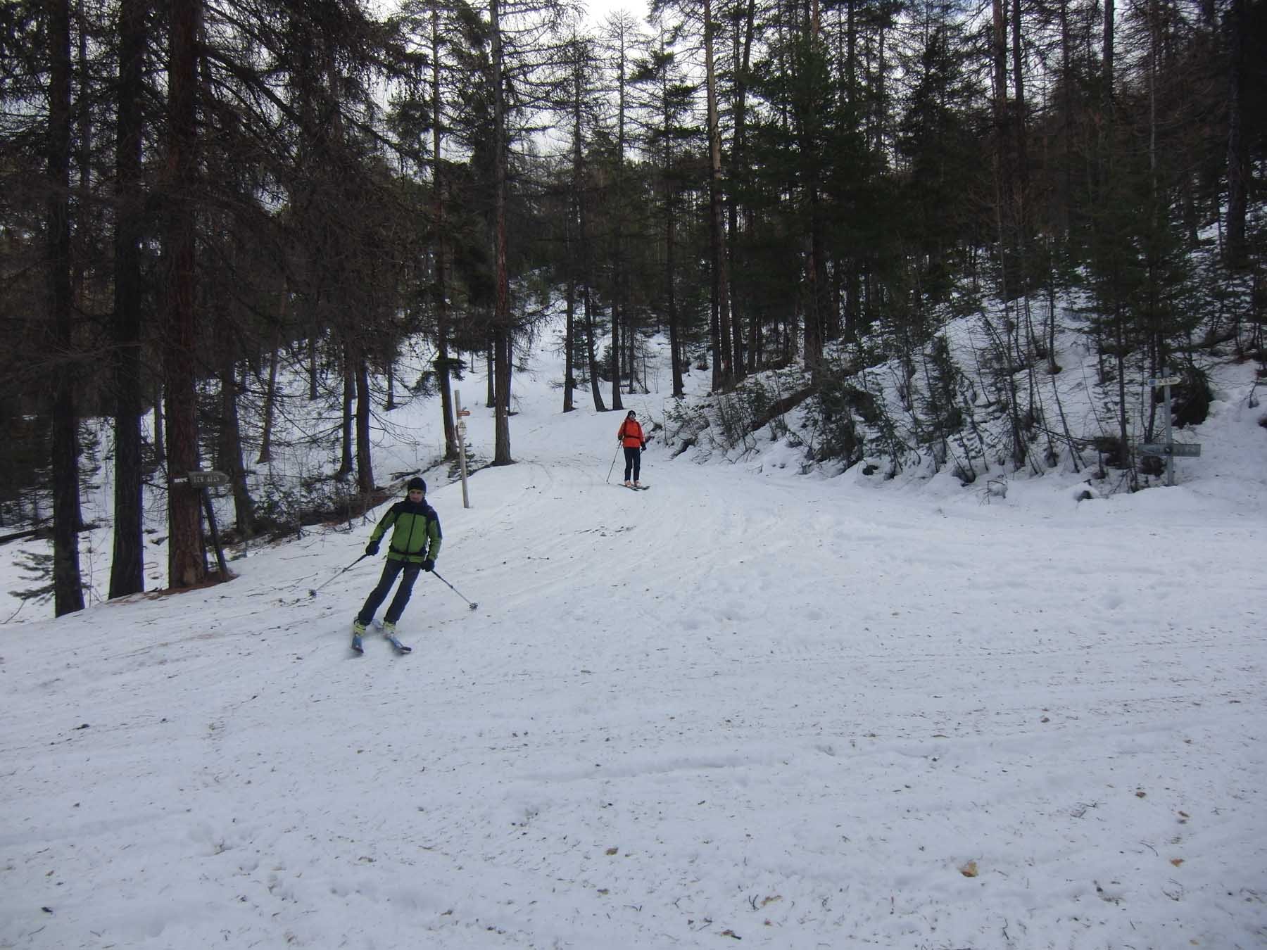 Rientro sulla pista di ski nordique
