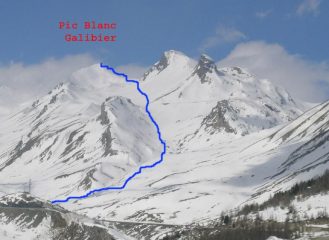 Pic Blanc du Galibier visto da Le Lauzet