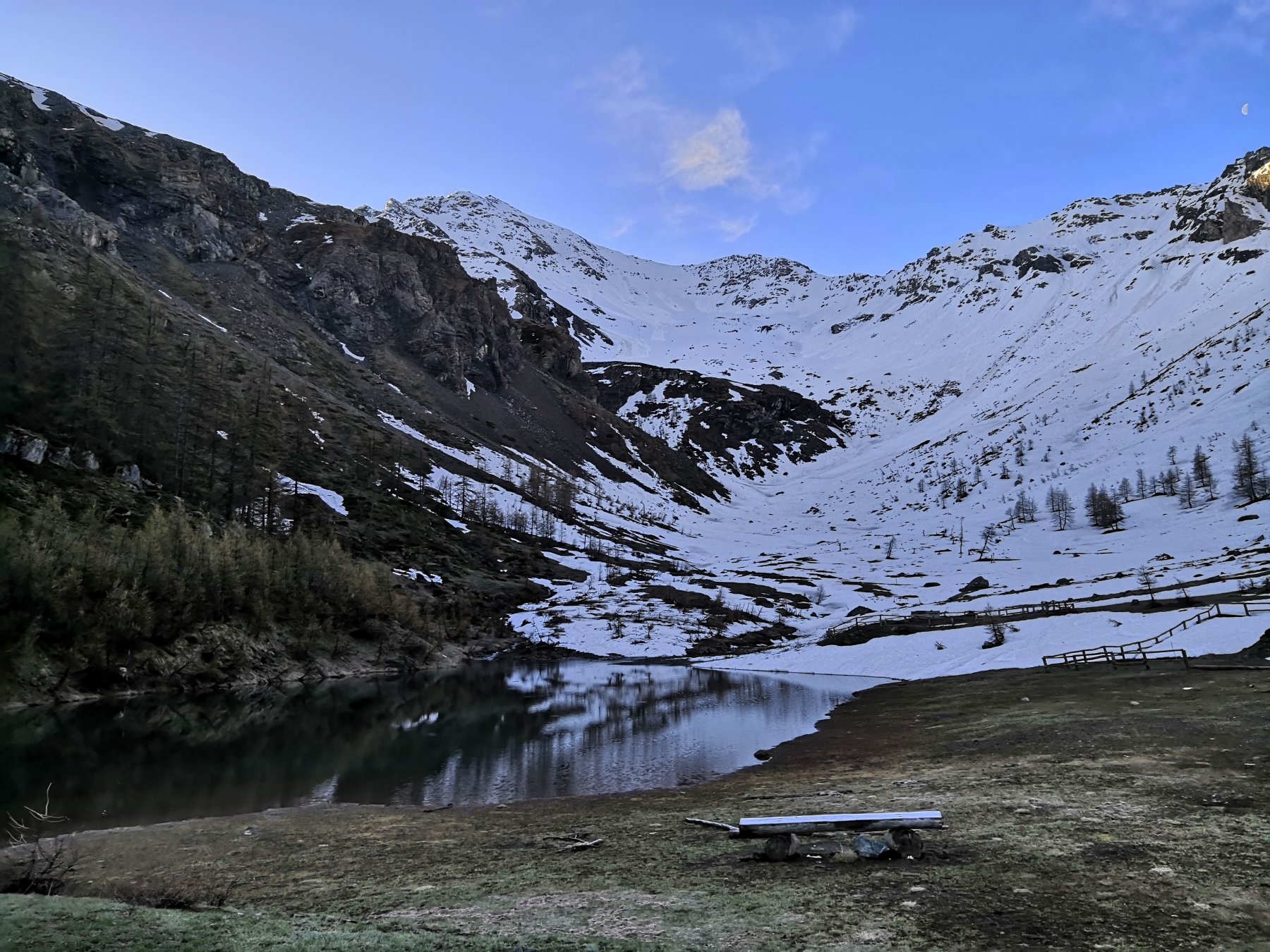 Situazione neve alla diga del Chisonetto