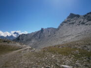 punta d'Alp e Caramantran scendendo dal colle Chamoussiere
