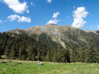 Pizzo Locciabella e Pizzo La Scheggia visti dall'Alpe Aggia