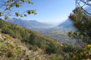 Aosta vista dal sentiero che sale a Ville sur Sarre