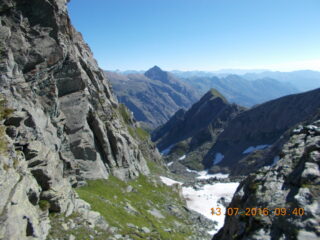 Passo delle Mangioire 2768m. Verso l'Alpe Saulera.