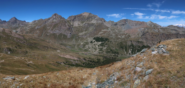 Vista sul versante Nord della Valle di Champorcher da Cimetta rossa - dal Mont Moutsaillon alla Gran Rossa