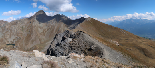 La cresta verso la Leysser, Col Palettaz e Monte Rosso