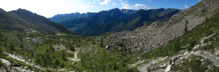 Panorama verso sud dal Colle del Lago Bianco