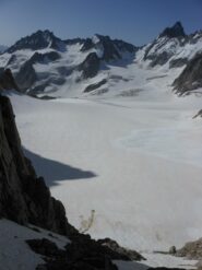 Dalla Fenetre de Saleina scendiamo il ripido tratto verso il Glacier de Saleina.