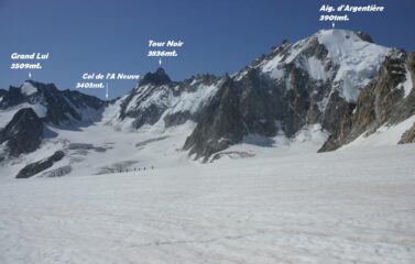 Glacier de Saleina in buone condizioni di questo periodo.