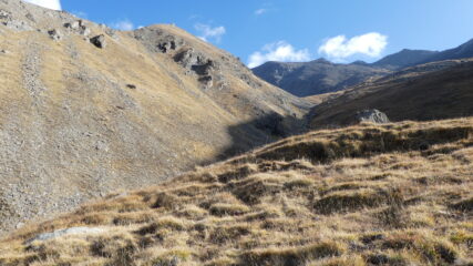 la parte intermedia del Vallone Clapiera, non c'è un sentiero vero e proprio ma si sale senza problemi