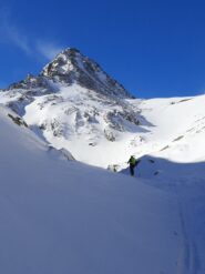 Sopra l'Alpe Giasset in vista del pendio finale