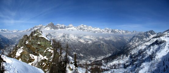 Tutto lo spartiacque tra valle Orco e valle d'Aosta.